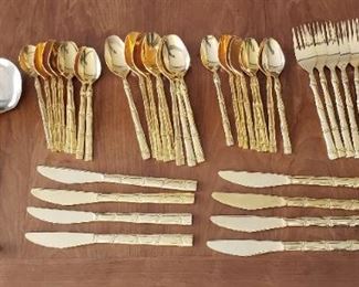Gold Plated Flatware - Service for 8