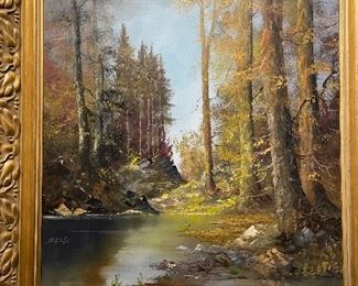 #24. SIGNED VICTOR BLOK OIL  PAINTING.                                 APPROXIMATELY  20 x 23.           $125.00          