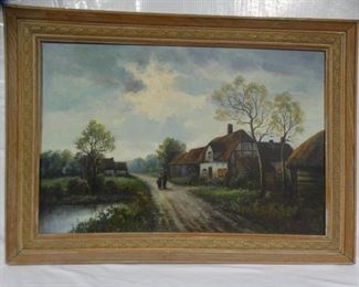 Old European Village, Unsigned