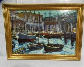 European Harbor Scene