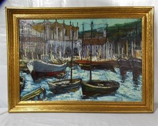 European Harbor Scene