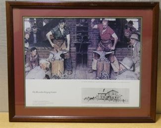 Horseshoe Forging Contest Norman Rockwell Print
