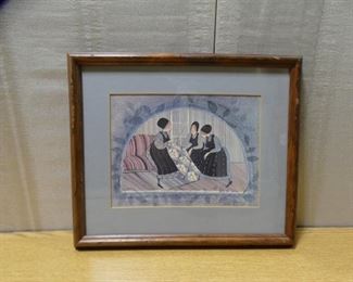 The Quilters 1982 Signed by P. Buckley Moss