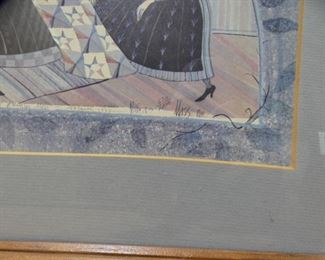 The Quilters 1982 Signed by P. Buckley Moss