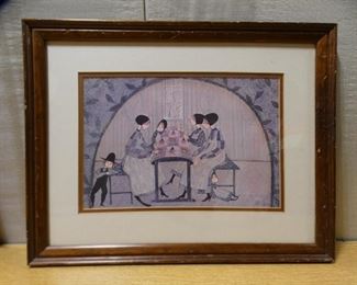 Quilting Bee 1978 Limited Ed. by P. Buckley Moss