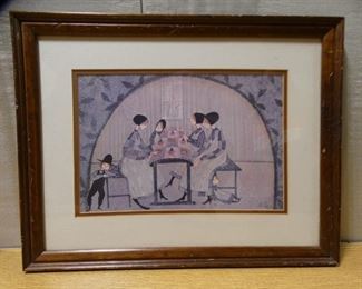 Quilting Bee 1978 Limited Ed. by P. Buckley Moss