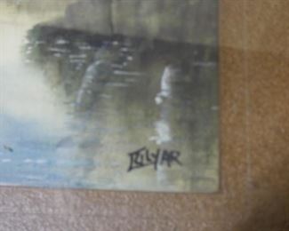 Tree river painting by July AR