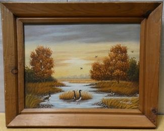 Autumn Geese on a Stream by Kerollis