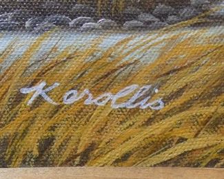 Autumn Geese on a Stream by Kerollis