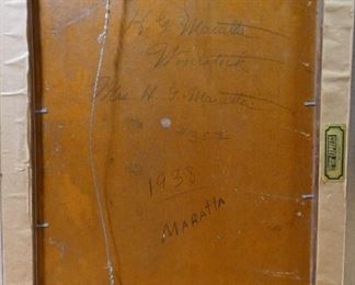 Fall Farmhouse Oil on Board By H.G. Maratta