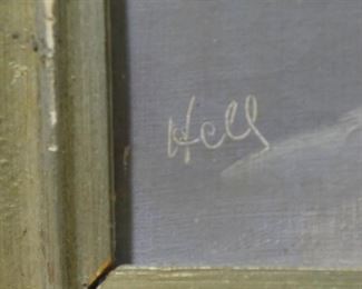 Oil Painting Winter Valley Scene