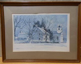 Snowy Church Scene by Roger Epply
