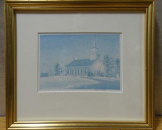 Print of Church by Suzanne Bonin
