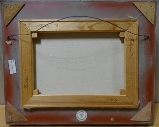 Rooster, Hens, & Chicks by P. Robinson