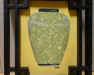 "AML" Pottery Painting Vase on Board