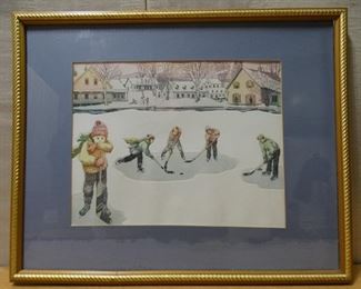 Ice Hockey Scene - Print