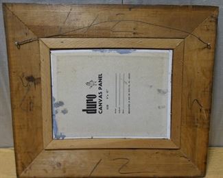 Winter Scene Oil on Board by Doris Faske