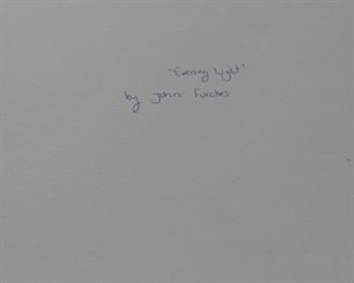 "Evening Light" by John Furches - Print