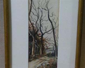 Country Lane and Winter Trees