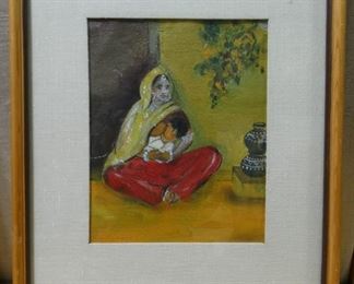 Indian Madonna - Pastel