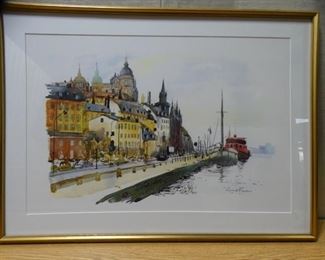 River and City Scene by Daniel Bracken Print