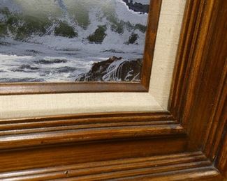 Seagulls over Crashing Waves