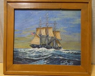 Sailing Ship with Smoke Stack