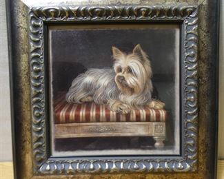 Carin Terrier on Bench Print by Elaine Vollherbst