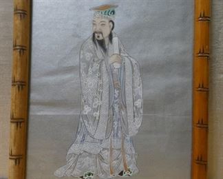 Oriental Robed Man Painting
