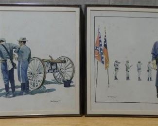 Pair of Civil War Prints by Tom Geddis