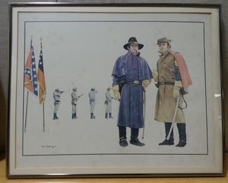 Pair of Civil War Prints by Tom Geddis