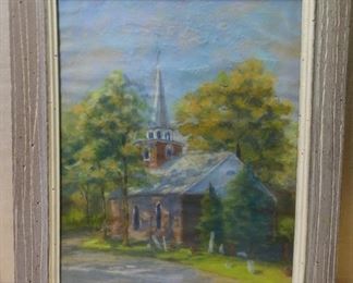 Pastel New England Church