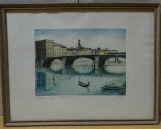 Lithograph of Venice Canal