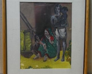 Indian Family Oil Painting on Canvas
