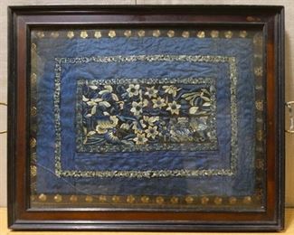 Vintage Silk framed in a Tray