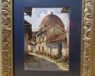 Signed 2011 Street Dome Watercolor