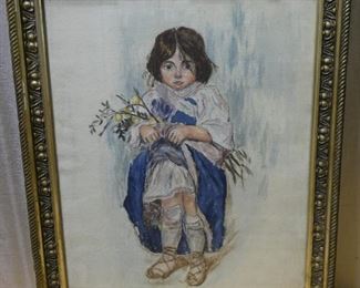 Young Girl by M.E. Purkis, Pastel