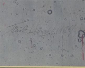 Signed Indian Woman with Feathers Large Print