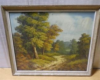 Oil on Canvas Landscape by H. Chilton