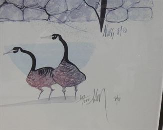 P. Buckley Moss Amish Couple with Baby in Basket