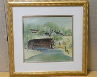 Swimming Day signed by P. Buckley Moss