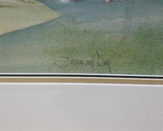 Swimming Day signed by P. Buckley Moss