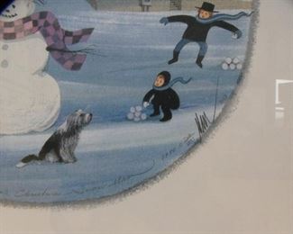 P. Buckley Moss Christmas Snowman