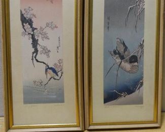 2 Asian Bird Paintings