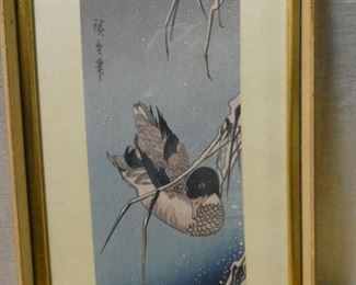 2 Asian Bird Paintings