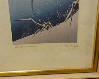 2 Asian Bird Paintings