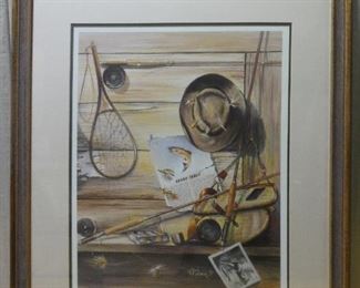 Large Fisherman Print by RF Harnett