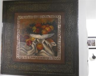Large Square Fruit Picture on Board