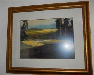 Large Framed Print of Golf Course