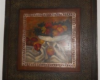 Large Square Fruit Picture on Board